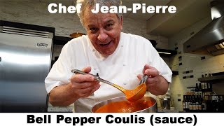 How To Make Bell Pepper Coulis  Chef JeanPierre [upl. by Atirec536]