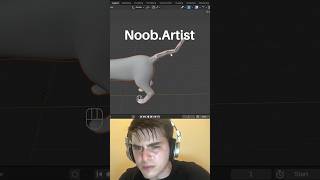 Noob vs Pro artist animating a tail blendertutorial blender blendercommunity blender3d b3d [upl. by Iggep886]