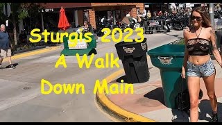 Sturgis 2023 a walk down Main [upl. by Yahsed823]