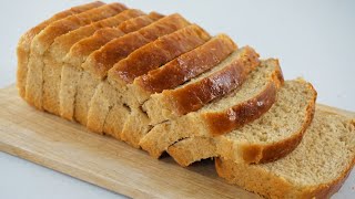 No Knead Whole Wheat Bread Quick And Easy [upl. by Nerrot413]