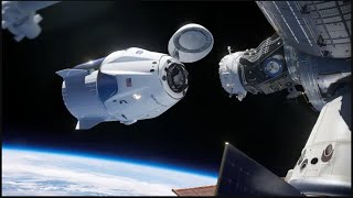 CHEGADA DOS ASTRONAUTAS NA ISS  ACOPLAMENTO DA CREW DRAGON [upl. by Calder]