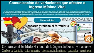 🔎📁 IMV Comunicar al INSS Cambios de domicilio datos bancarios datos familiares y económicas [upl. by Urion]