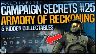 Halo Infinite ARMORY OF RECKONING  5 MUST GET HIDDEN ITEMS  SECRET COLLECTABLES  Complete Guide [upl. by Hartzke205]