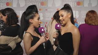 Mabel chats about Little Mix amp Dua Lipas performances at the 2019 BRITs [upl. by Fara60]