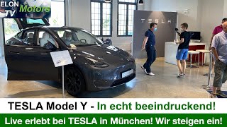 Tesla MODEL Y live erlebt für EUCH in München Innen uAussen Preis Model SR Preis und Reichweite [upl. by Bennet]