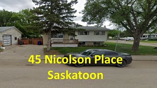 45 Nicolson pl Saskatoon  House for sale in Saskatoon Canada  My Lovely House [upl. by Nolava317]