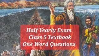 Catechism Class 5 Half Yearly Exam One Word Questions [upl. by Sirret]