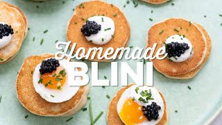 Easy Blini Recipe  Supergolden Bakes [upl. by Danielle]