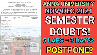 Anna University NovDec 2024 Exams Doubts🤔  Engineering Practical amp Semester Doubts❓ End Semester😲 [upl. by Finnigan388]