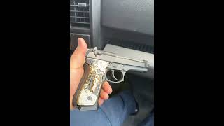 Beretta 92fs 9mm beretta custom music corridos musica gold 9mm cachas collection shorts [upl. by Alderson718]