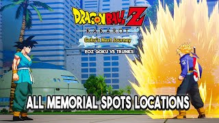 DBZ Kakarot All Memorial Spots Locations amp Battles DLC 6 Over 9000 Memories [upl. by Cleave790]