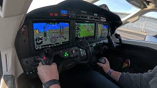 Full startup sequence of the TBM 960 while we fly to maintenance in Camarillo [upl. by Casimire]