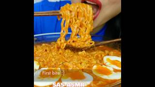 ASMR CHEESY NOODLES WITH EGGS ❤️asmr mukbang eatingsounds noodles cheesy eggs SASASMR [upl. by Llerrehs133]