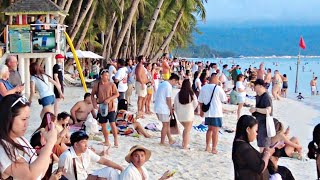 Look This is BORACAY White Beach on December 11 2024 450pm Walk From Station 3 to Station 1 Groto [upl. by Idnac]