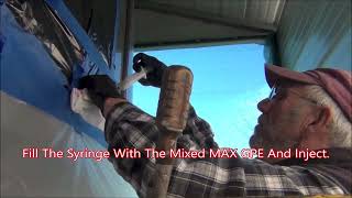 MAX GPE RV Panel Delamination Repair Injectable Epoxy Resin To Glue RV Panel amp Harden Soggy Floors [upl. by Ymas753]