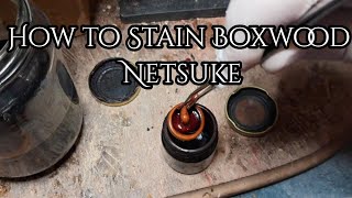 Staining Boxwood Netsuke via Chemical Oxidisation [upl. by Cortney]