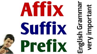 Affix suffix amp prefix in English  Learn suffix amp prefix  prefix amp suffix in English Grammar [upl. by Cumings451]