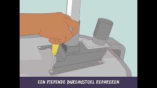 Een piepende bureaustoel repareren [upl. by Akym]