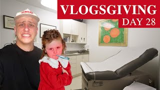 MY KID GOT SICK not in a cool way  vlogsgiving day 28 [upl. by Ferris]