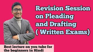 Revision session of Pleading Drafting and Conveyancing Demo Lecture ccsu hpu pleading drafting [upl. by Hinson464]