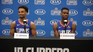 Shai GilgeousAlexander and Jerome Robinson Press Conference  2018 LA Clippers Media Day [upl. by Laram692]