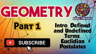 Euclids Geometry  Defined Undefined Terms and Postulates  Anna Comeros [upl. by Marvin]