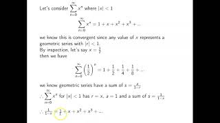 Ch 139 Power Series Representations of Functions [upl. by Nrubliw]