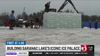 Ice Palace takes shape for Saranac Lake Winter Carnival [upl. by Keriann]