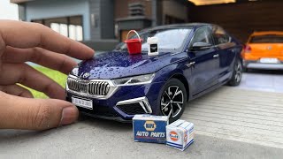 Realistic Skoda Octavia 118 Scale Car  Volkswagen Polo  Diecast Model Car Unboxing [upl. by Conner]