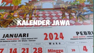 KALENDER quot JAWA quot TAHUN 2024 Lengkap Hari Baik dan Hari Tidak Baik [upl. by Guod]