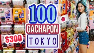 100 GACHAPON Capsule Toys in AKIHABARA  TOKYO JAPAN 🇯🇵 [upl. by Ybloc]