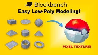 How to Make LowPoly Models with Pixel Texture  Blockbench Tutorial [upl. by Oigimer]