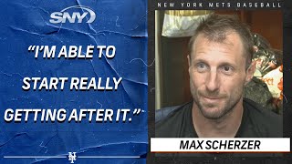 Mets starter Max Scherzer opens up about his rehab process as he prepares to rejoin the team  SNY [upl. by Leuqim]