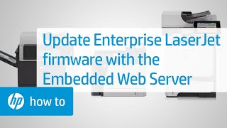 Updating Enterprise LaserJet Firmware Using the Embedded Web Server  HP Printers  HP [upl. by Martin143]