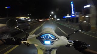 Vespa Primavera S 150  Polini Racing Exhaust  night ride  pure sound ride  POV 4K [upl. by Amado95]