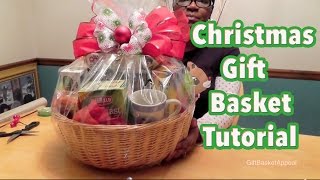 DIY Gift Basket Tutorial  Christmas Gift Basket  GiftBasketAppeal [upl. by Enelad534]