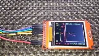 Graphical Atmospheric Pressure amp Temperature Sensor with ATXMega32A4U BMP180 and ST7735 TFT Display [upl. by Aleakim]