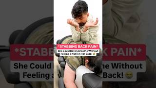 STABBING Back Pain finally GONE‼️😭 chiropractic asmr trending shorts [upl. by Leunas]