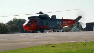 771 Sea King Taxi from Plymouth Airport HD [upl. by Ennaimaj]