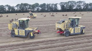 🇫🇷 Enroulage de LIN en NORMANDIE avec 4 enrouleurs DEHONDT  FENDT  MERLO [upl. by Innavoig]