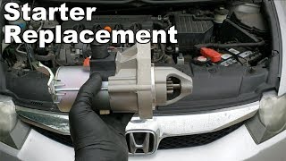 How to Replace A Starter On A Honda Civic 20062011 [upl. by Jacquelyn799]