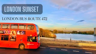 London Double Decker Bus Ride and Sunset 🌅 over London [upl. by Yelraf33]