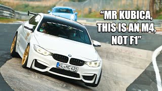 F1 Driver Robert Kubica in BMW M4 on the Nürburgring  FastampFun [upl. by Sahpec30]