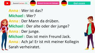 deutsch lernen mit dialogen A1  German Conversation for Beginners  German Phrases To Know [upl. by Carlyn]