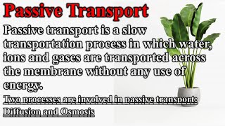 Passive transport and its types [upl. by Haziza]