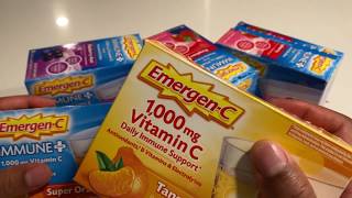 EmergenC Immune Supplements  The Different Flavors [upl. by Lehcsreh]