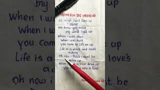 Hymn for the weekend❤️coldplay love music lyrics [upl. by Deny]