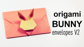 Origami Bunny Rabbit Envelope V2 Tutorial  DIY  Paper Kawaii [upl. by Salohci415]