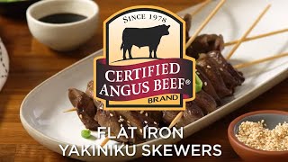 How to Make Yakiniku Skewers  Flat Iron Steak Recipe [upl. by Habeh698]