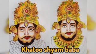 Khatu shyam ji painting easy shyam drawing 😍🙏 Tutorialart khatushyam [upl. by Aramad]